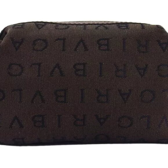 BVLGARI Pouch Logomania Canvas x Leather Authentic Used - Picture 2 of 8